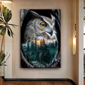 Owl Double Exposure Wall Art by Tailored Canvases