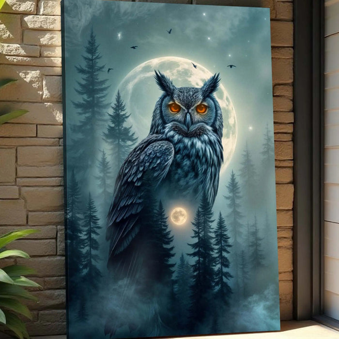 Owl Double Exposure Wall Art II by Tailored Canvases