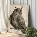 Owl Pencil Sketch Portrait Canvas Wall Art by Tailored Canvases