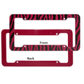 OxGord Plastic License Plate Frame with Zebra/Tiger Stripes by DailySale