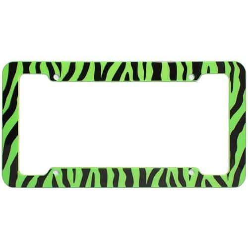 OxGord Plastic License Plate Frame with Zebra/Tiger Stripes by DailySale