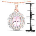 4.26 Carat Genuine Kunzite and White Topaz .925 Sterling Silver Pendant by Bids.com