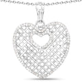 0.52 Carat Genuine White Diamond .925 Sterling Silver Pendant by Bids.com