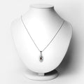 0.63 Carat Genuine Garnet and White Topaz .925 Sterling Silver Pendant by Bids.com