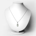 0.55 Carat Genuine Peridot and White Topaz .925 Sterling Silver Pendant by Bids.com