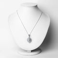 1.89 Carat Genuine Aquamarine and White Topaz .925 Sterling Silver Pendant by Bids.com