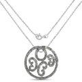 0.22 Carat Genuine Green Diamond .925 Sterling Silver Pendant by Bids.com