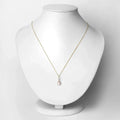 10K Gold Real Opal And Diamond Necklace by Fine Color Jewels