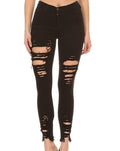 {{P1213}} Distressed Bottom Skinny Jeans {3 Colors Available} by The House of Stylez