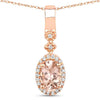 10k Rose Gold Morganite Pendant Necklace