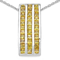2.16 Carat Genuine Yellow Sapphire .925 Sterling Silver Pendant by Bids.com
