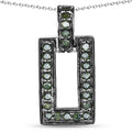 0.36 Carat Genuine Green Diamond .925 Sterling Silver Pendant by Bids.com