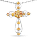 2.24 Carat Genuine Yellow Sapphire .925 Sterling Silver Pendant by Bids.com
