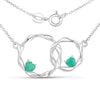 Genuine Emerald Infinity Pendant Necklace