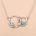 Genuine Emerald Infinity Pendant Necklace by Fine Color Jewels