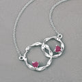 Genuine Ruby Infinity Pendant Necklace by Fine Color Jewels