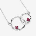 Genuine Ruby Infinity Pendant Necklace by Fine Color Jewels