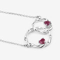 Genuine Ruby Infinity Pendant Necklace by Fine Color Jewels