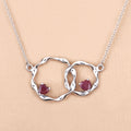 Genuine Ruby Infinity Pendant Necklace by Fine Color Jewels