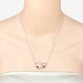 Genuine Ruby Infinity Pendant Necklace by Fine Color Jewels