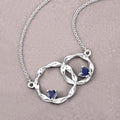 Genuine Blue Sapphire Infinity Pendant by Fine Color Jewels