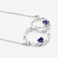 Genuine Blue Sapphire Infinity Pendant by Fine Color Jewels