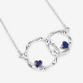 Genuine Blue Sapphire Infinity Pendant by Fine Color Jewels