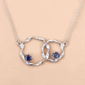 Genuine Blue Sapphire Infinity Pendant by Fine Color Jewels