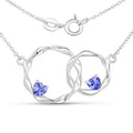 Genuine Tanzanite Infinity Pendant Necklace by Fine Color Jewels