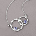 Genuine Tanzanite Infinity Pendant Necklace by Fine Color Jewels