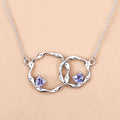 Genuine Tanzanite Infinity Pendant Necklace by Fine Color Jewels