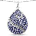 4.72 Carat Genuine Tanzanite .925 Sterling Silver Pendant by Avera Group