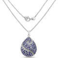 4.72 Carat Genuine Tanzanite .925 Sterling Silver Pendant by Avera Group