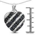 1.55 Carat Genuine Blue Sapphire and White Topaz .925 Sterling Silver Pendant by Bids.com