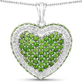 4.62 Carat Genuine Chrome Diopside .925 Sterling Silver Pendant by Bids.com