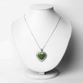 Genuine Chrome Diopside Heart Necklace by Fine Color Jewels