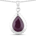 14.10 Carat Genuine Ruby .925 Sterling Silver Pendant by Bids.com