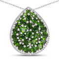 4.65 Carat Genuine Chrome Diopside .925 Sterling Silver Pendant by Bids.com