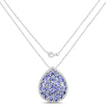 4.16 Carat Genuine Tanzanite .925 Sterling Silver Pendant by Bids.com