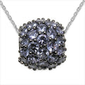 3.08 Carat Genuine Tanzanite .925 Sterling Silver Pendant by Bids.com