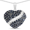 Genuine Blue Heart Sapphire Necklace