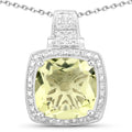 Genuine Lemon Quartz Necklace by Fine Color Jewels