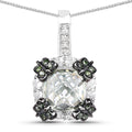 2.72 Carat Genuine Multi Stones .925 Sterling Silver Pendant by Bids.com