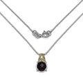 3.16 Carat Genuine Smoky Quartz, Yellow Diamond & White Diamond .925 Sterling Silver Pendant by Bids.com