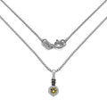 1.00 Carat Genuine Citrine, Champagne Diamond & White Diamond .925 Sterling Silver Pendant by Bids.com