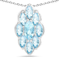 4.77 Carat Genuine Swiss Blue Topaz .925 Sterling Silver Pendant by Bids.com