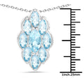 4.77 Carat Genuine Swiss Blue Topaz .925 Sterling Silver Pendant by Bids.com