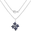 3.68 Carat Genuine Blue Sapphire .925 Sterling Silver Pendant by Bids.com