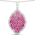 4.46 Carat Genuine Ruby .925 Sterling Silver Pendant by Bids.com