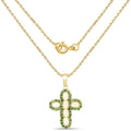 3.11 Ct Oval White Ethiopian Opal Halo Cross Cocktail Pendant Necklace by Fine Color Jewels